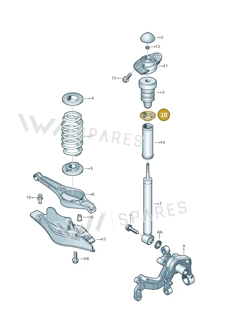 1K0513167 — Volkswagen Jetta variant (2009-2014) diagram 409511000, position 10