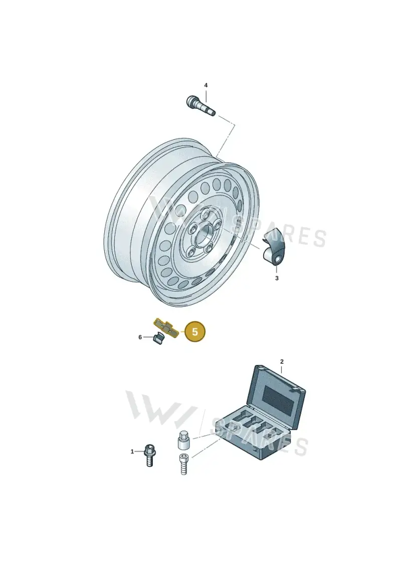 1K0601178A — Volkswagen ID.Buzz (2022-) diagram 62a601050, position 5