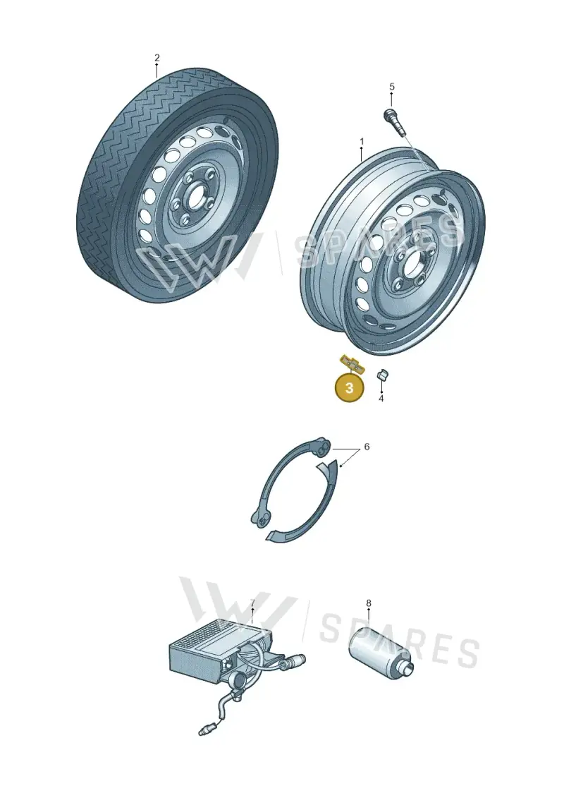 1K0601178B — SEAT CUPRA Formentor (2020-) diagram 5h0601012, position 3