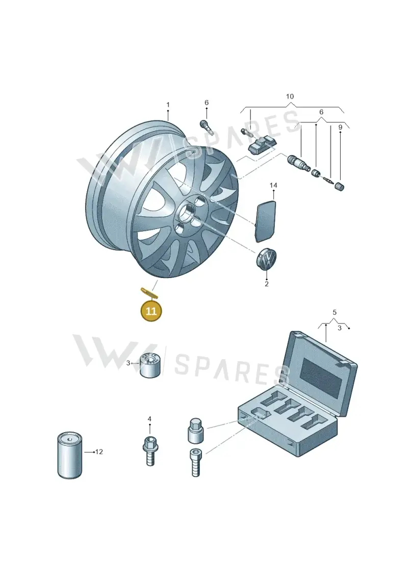 1K0601178E — Volkswagen Passat estate (2023-) diagram 702601500, position 11