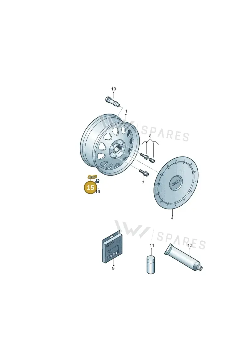 1K0601181B — Audi A2 (2000-2005) diagram 248601400, position 15
