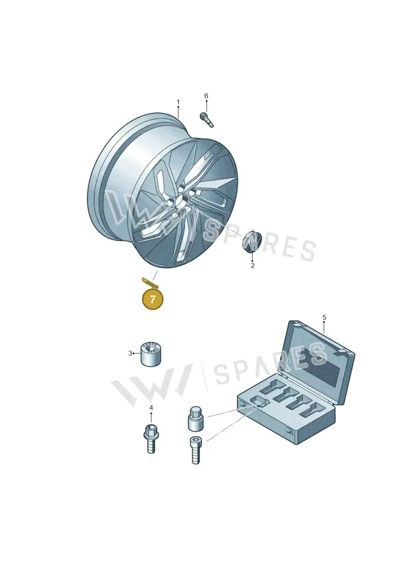 1K0601186E — Volkswagen ID.4 Pro (2020-2023) diagram 11a601045, position 7