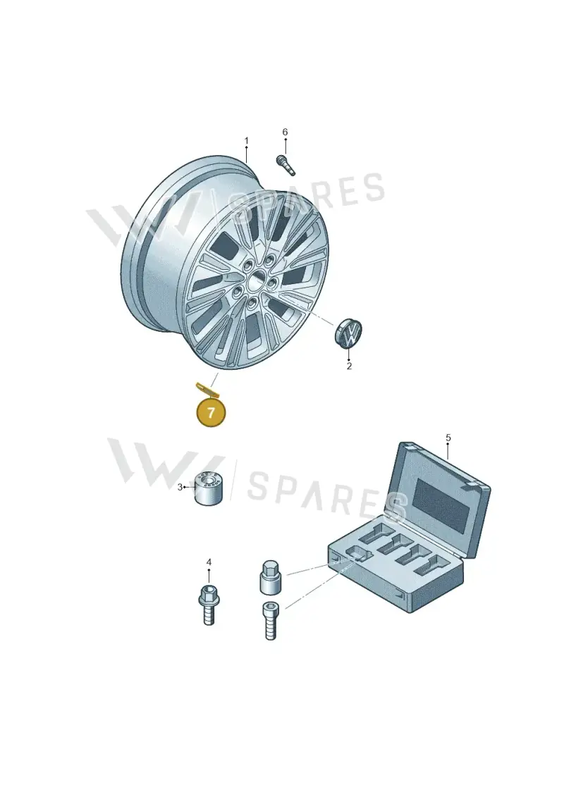 1K0601187E — Volkswagen Multivan (2021-) diagram 7t0601045, position 7