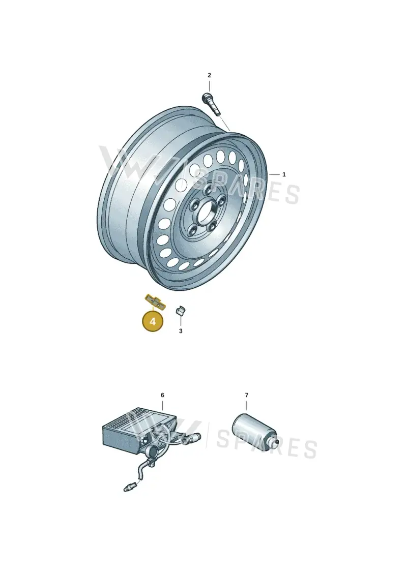 1K0601188A — Volkswagen Multivan (2021-) diagram 2ka601012, position 4