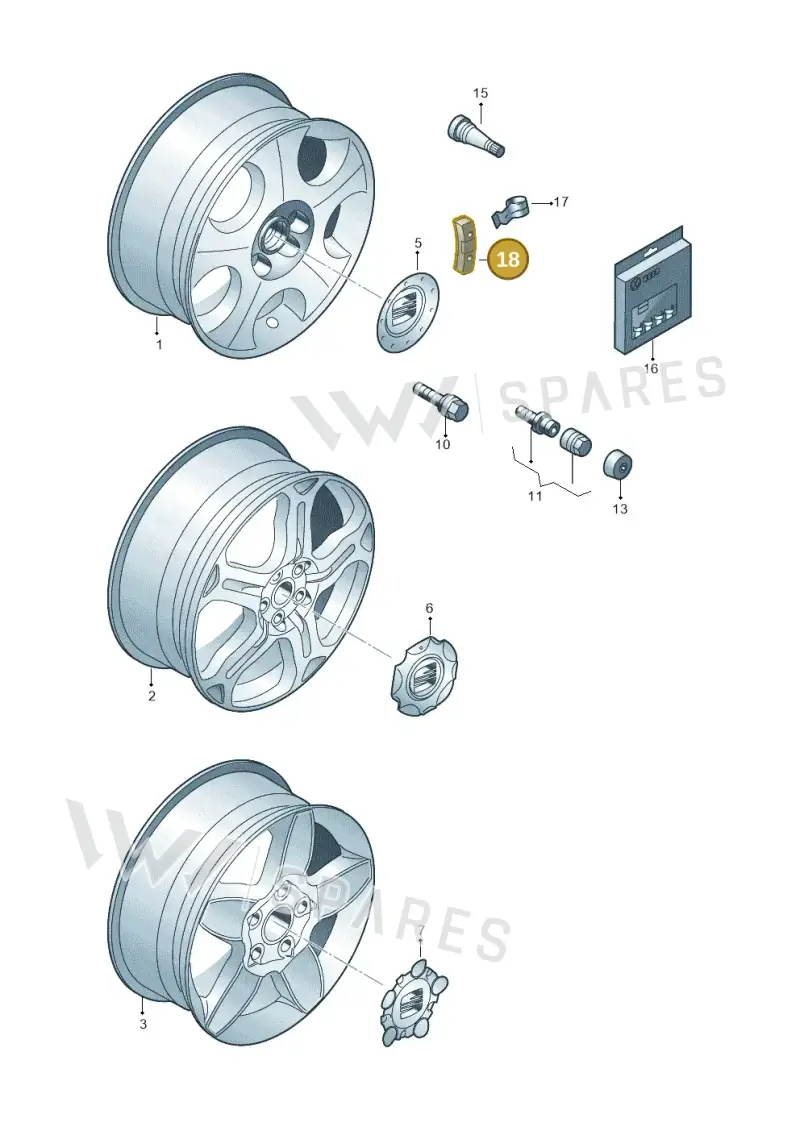 1K0601190B — SEAT ALHAMBRA/4MOTION (2002-2005) diagram 407601500, position 18