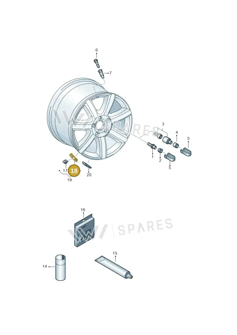 1K0601190B — Audi A4 (2015-2025) diagram 745601200, position 18