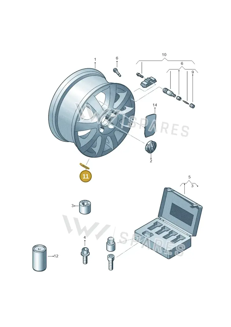 1K0601190E — Volkswagen Passat estate (2023-) diagram 702601500, position 11