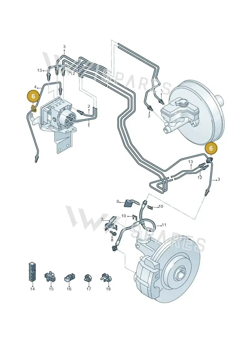 1K0611751 — Volkswagen Tiguan 2.0 (2023-) diagram 869611200, position 6
