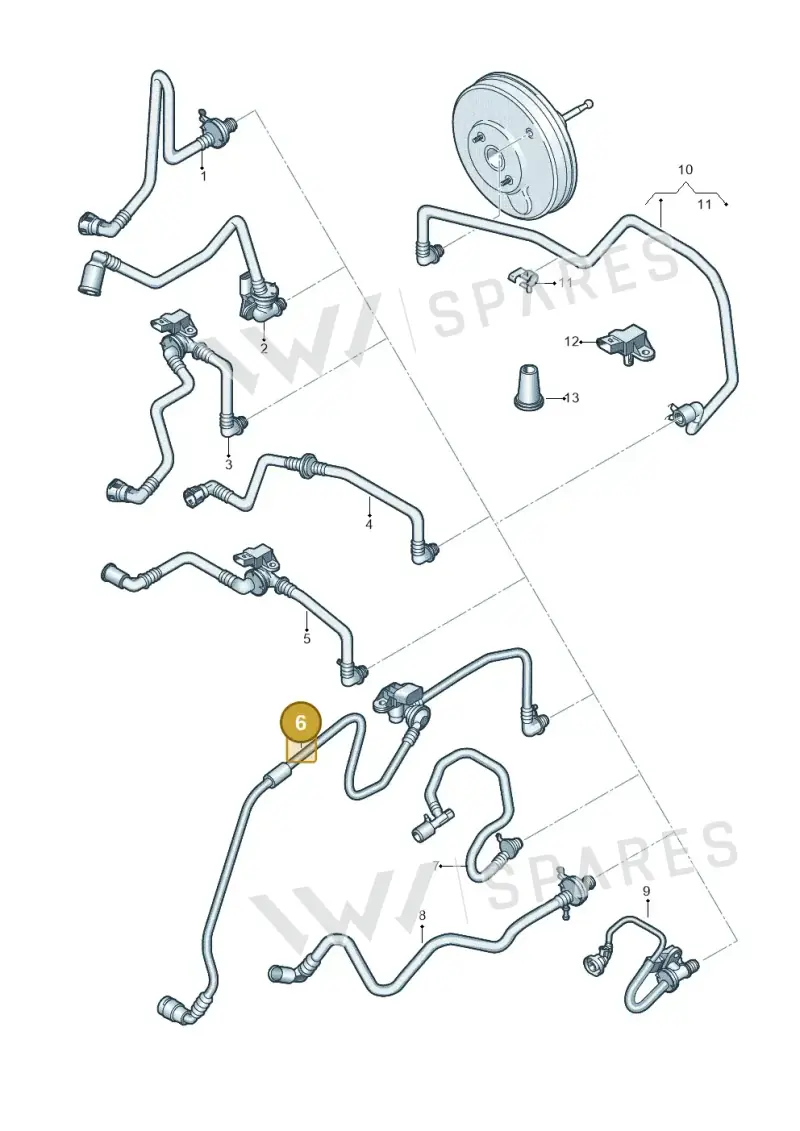1K0612041HJ — Volkswagen Golf Cabriolet (2011-2016) diagram 718611750, position 6