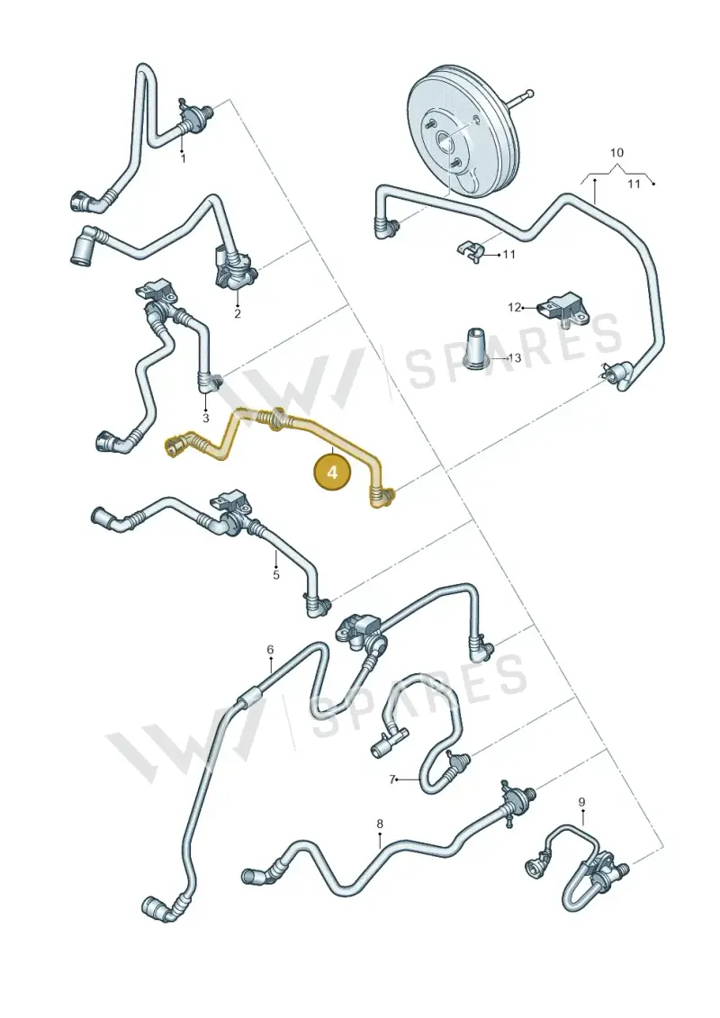 1K0612041JR — Volkswagen Golf Cabriolet (2011-2016) diagram 718611750, position 4
