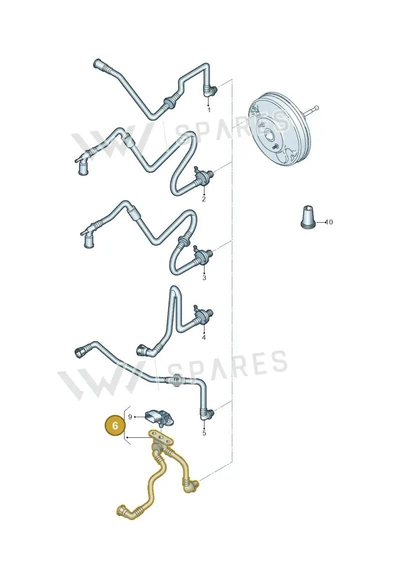 1K0612041KA — Volkswagen Caddy Maxi Kombi (2010-2015) diagram 690611700, position 6