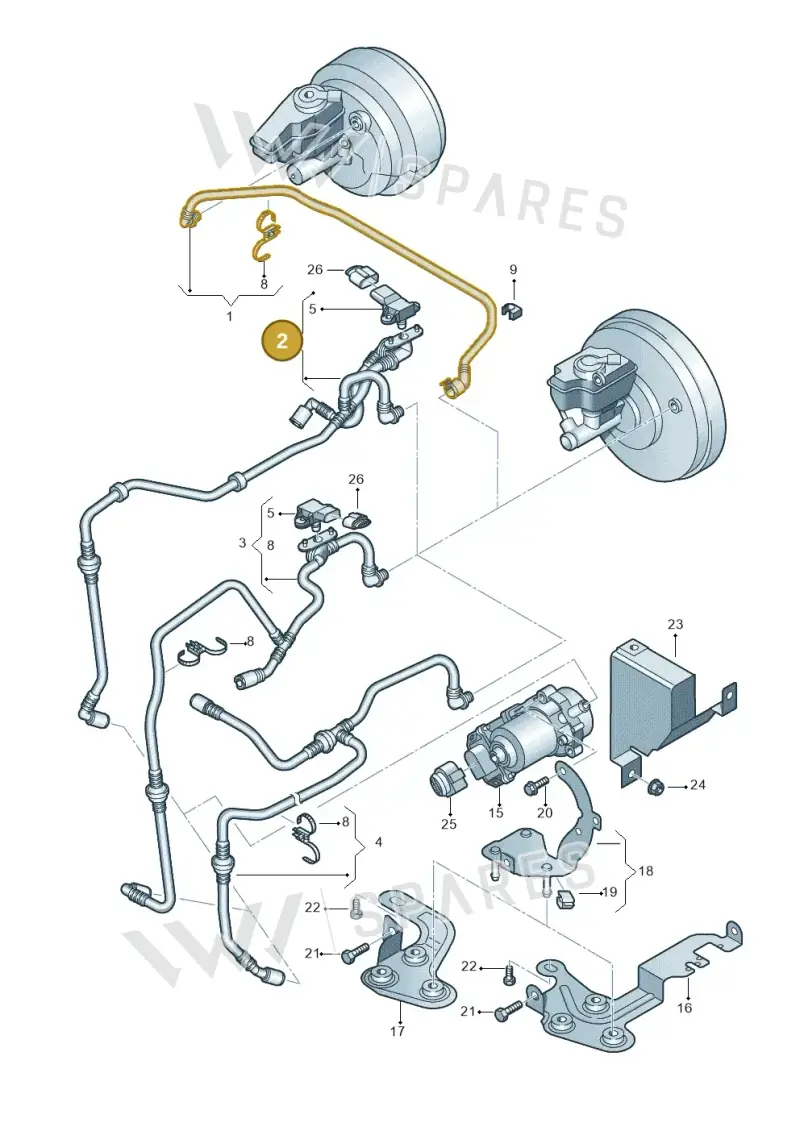 1K0612041KE — Volkswagen Golf estate (2009-2013) diagram 412611800, position 2