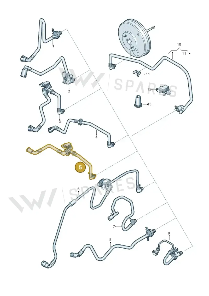 1K0612041KH — Volkswagen Golf Cabriolet (2011-2016) diagram 718611750, position 5