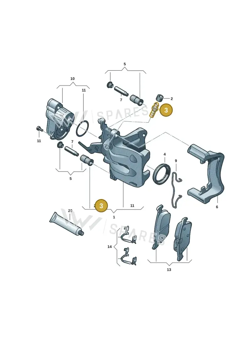 1K0615273B — Volkswagen Tiguan 2.0 (2023-) diagram 57x615670, position 3