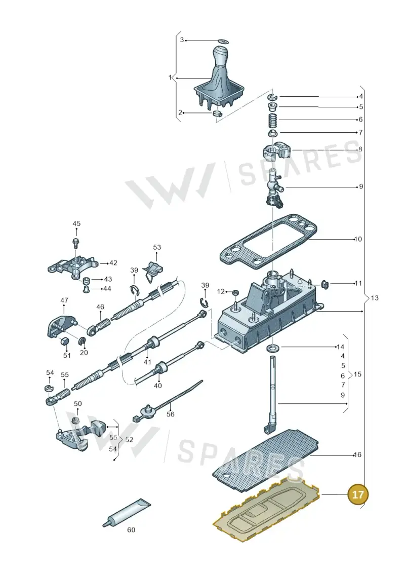 1K0711091A — Volkswagen Sharan BlueMotion (2015-2022) diagram 863711300, position 17