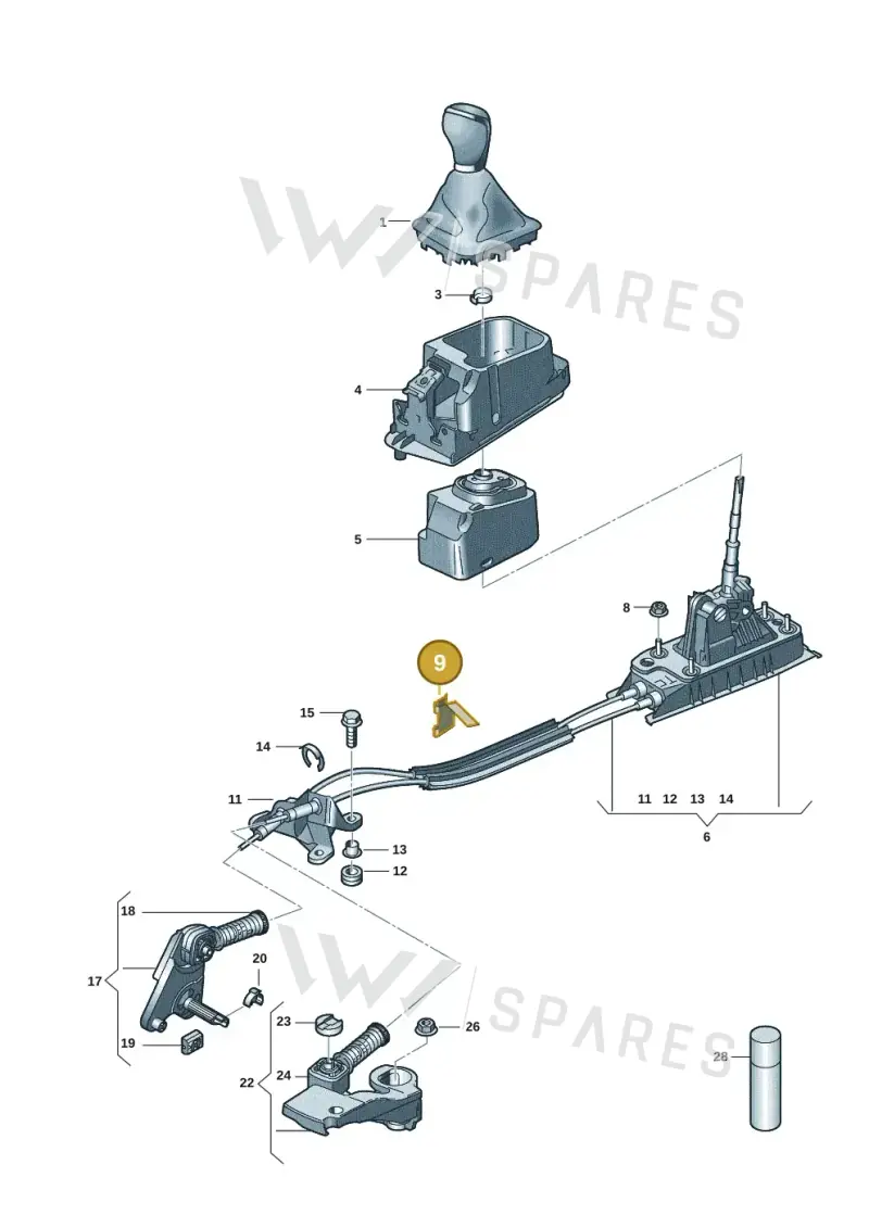 1K0711637 — Volkswagen Taigo (2021-2024) diagram 2f0711300, position 9