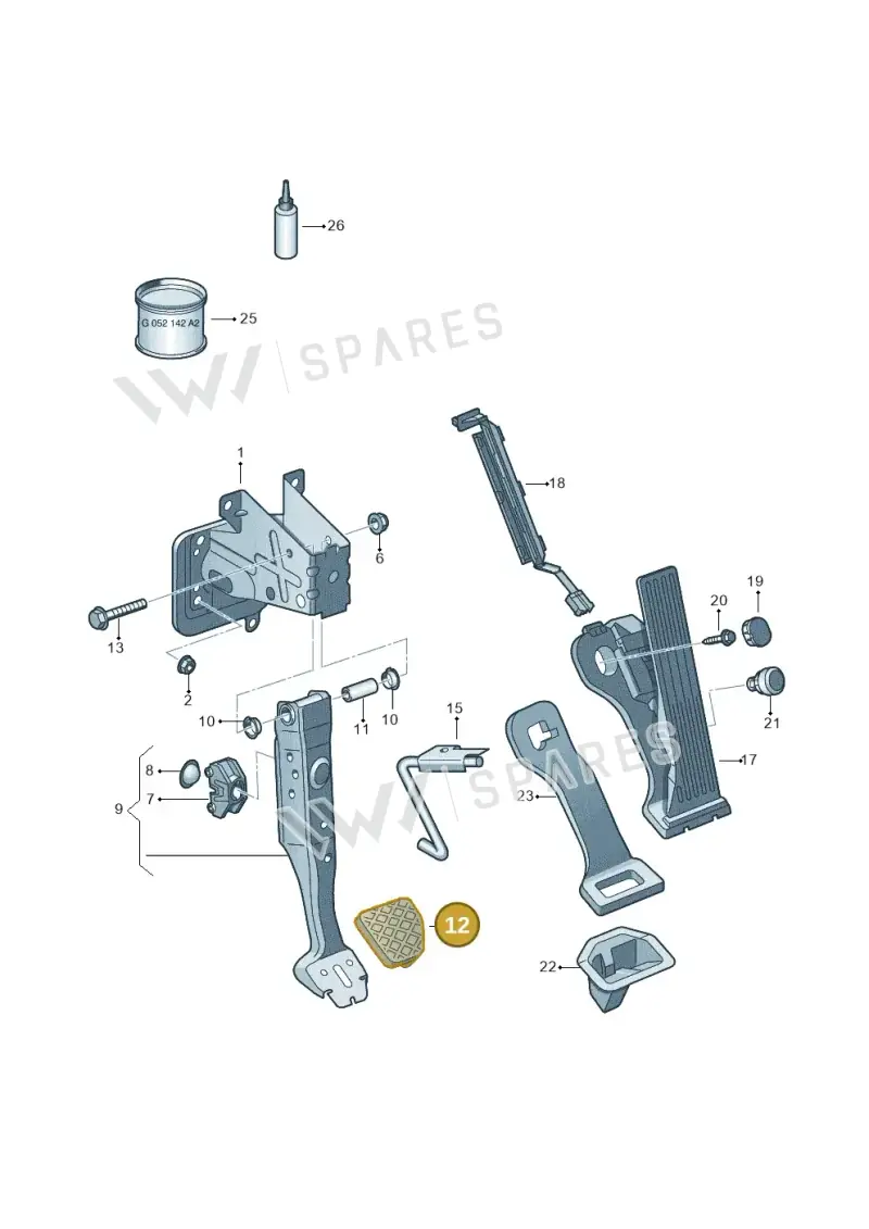 1K07211314J4 — Volkswagen Beetle (2016-2019) diagram 615721600, position 12