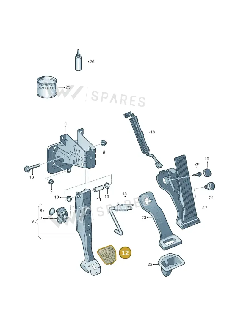 1K0721173B9B9 — Volkswagen Beetle (2016-2019) diagram 615721600, position 12