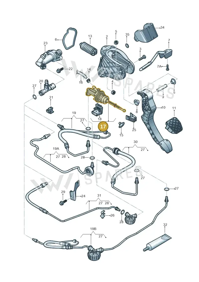 1K0721388AG — Volkswagen Beetle (2016-2019) diagram 789721025, position 17