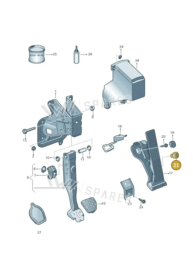 1K0723549 — Volkswagen Tiguan 4Motion (2011-2018) diagram 634721600, position 21