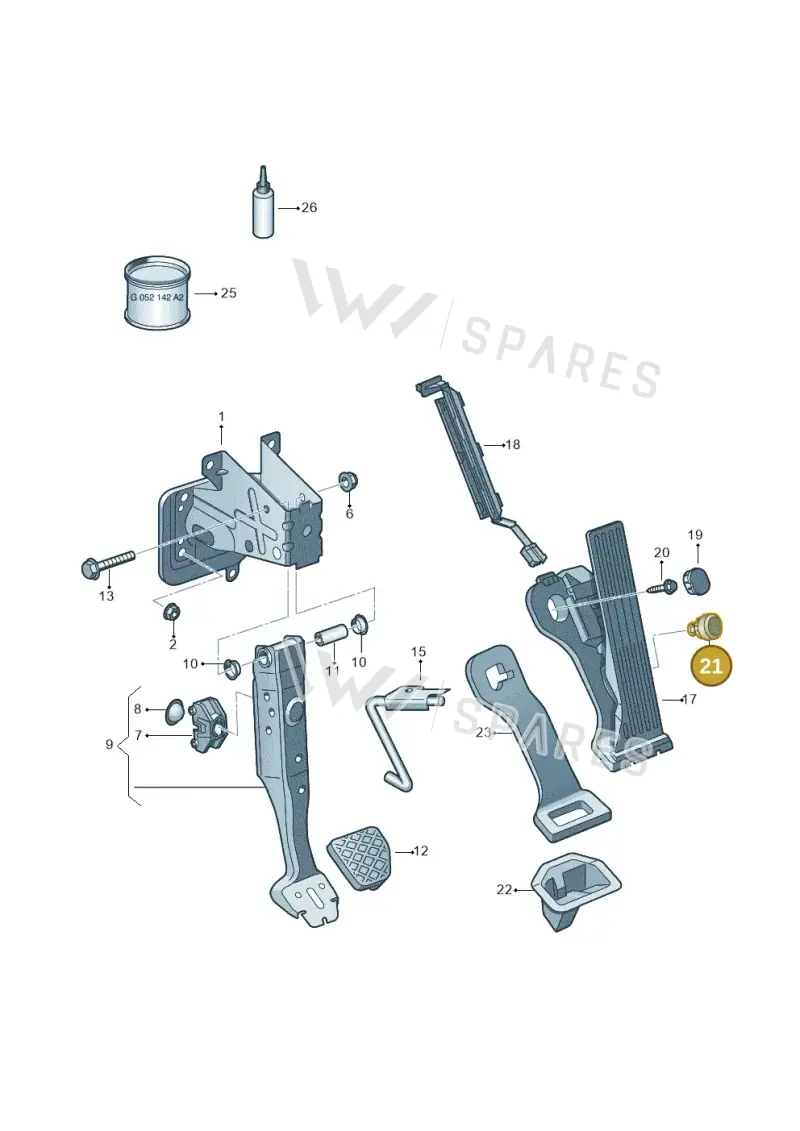 1K0723549 — Volkswagen Beetle (2016-2019) diagram 615721600, position 21