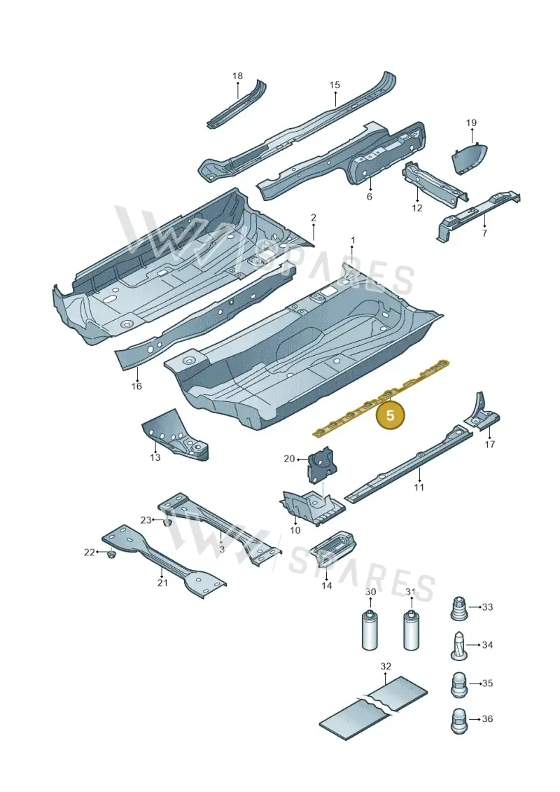 1K0802307B — Volkswagen Scirocco 2.0 (2014-2017) diagram 786803100, position 5