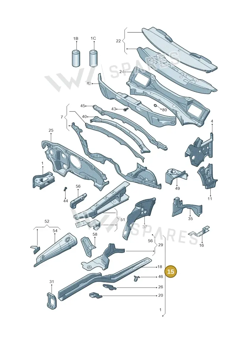 1K0803092M — Volkswagen TOURAN (SVW)       "CN"04> (2004-) diagram 446803000, position 15