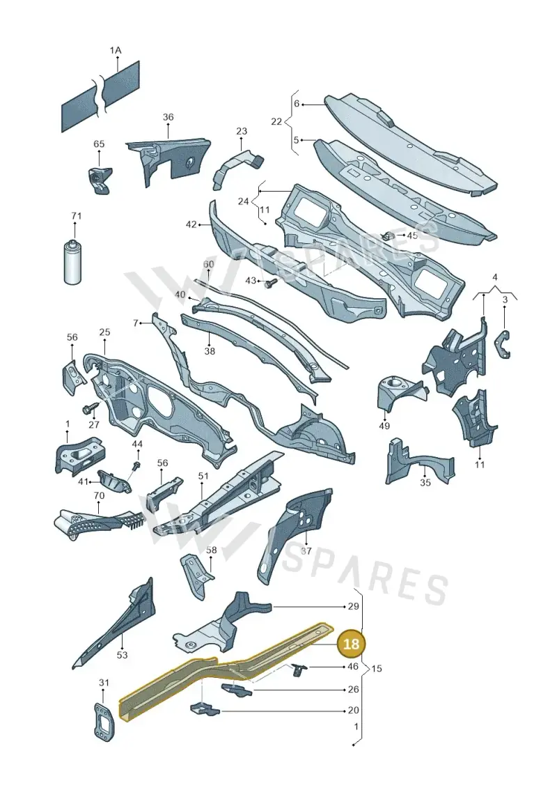 1K0803106D — Volkswagen Golf Plus (2011-2014) diagram 459803000, position 18