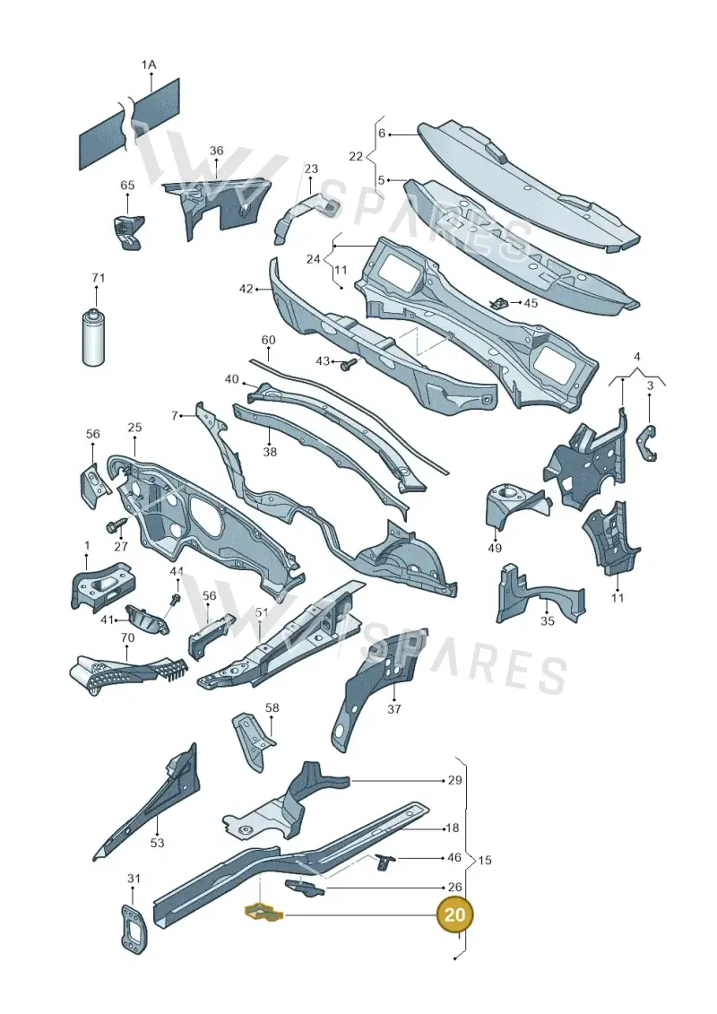 1K0803127 — Volkswagen Golf Plus (2011-2014) diagram 459803000, position 20