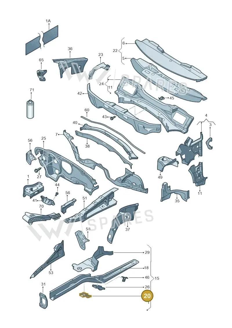 1K0803128 — Volkswagen Golf Plus (2011-2014) diagram 459803000, position 20