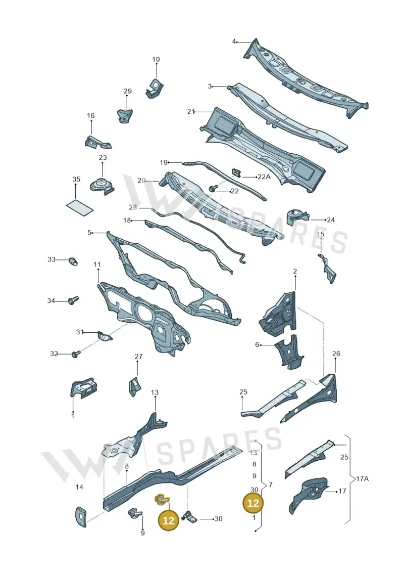 1K0804055A — Volkswagen Jetta variant (2009-2014) diagram 684803000, position 12