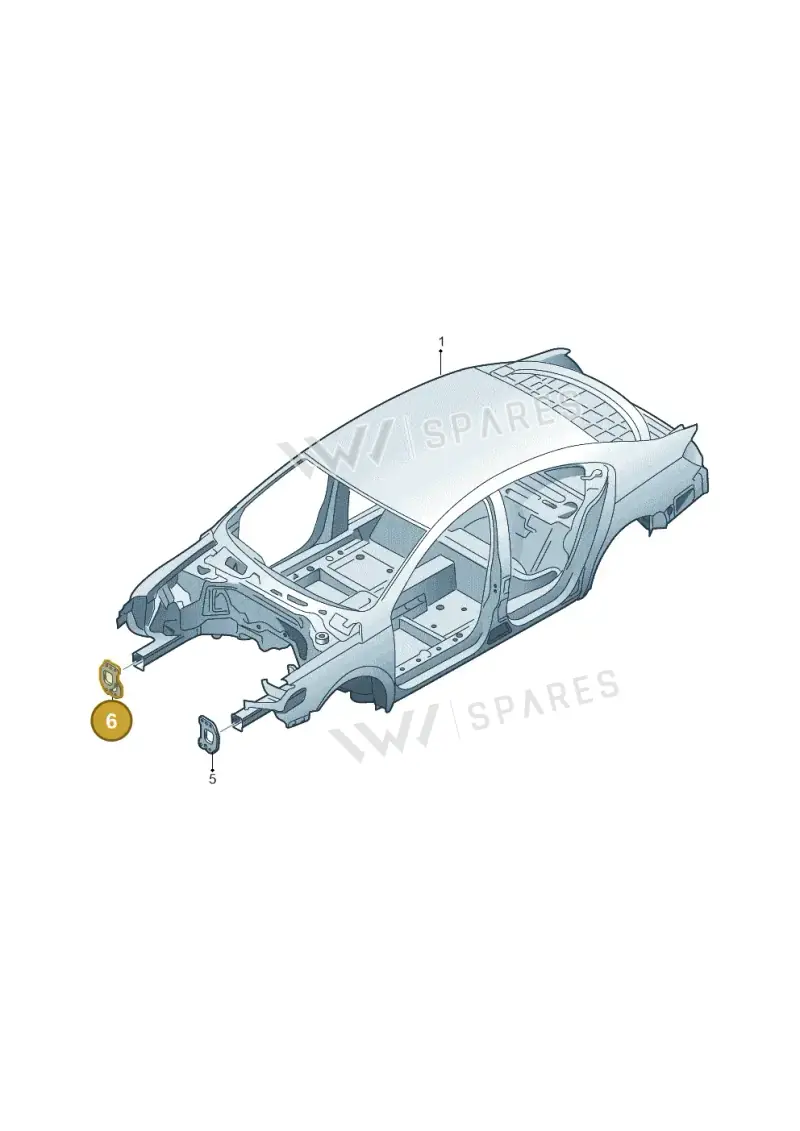 1K0804182B — Volkswagen Passat CC (2011-2016) diagram 645800000, position 6