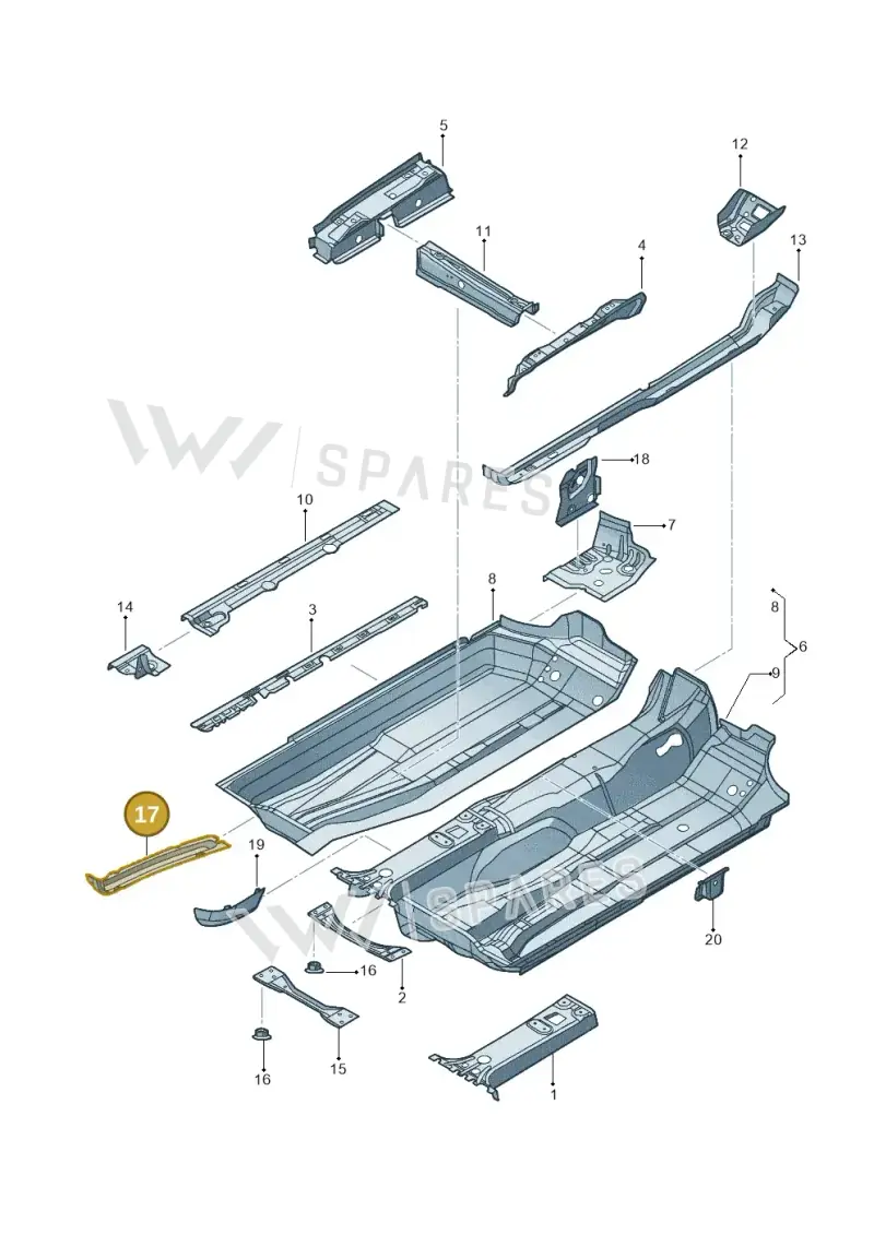 1K0804456 — Volkswagen Jetta variant (2009-2014) diagram 684803100, position 17