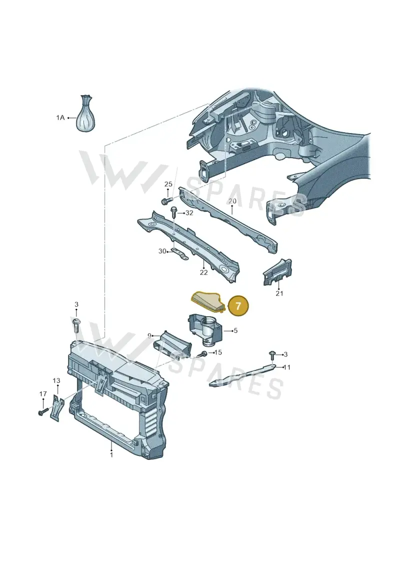 1K0805965C9B9 — Volkswagen Golf Cabriolet (2011-2016) diagram 649805000, position 7