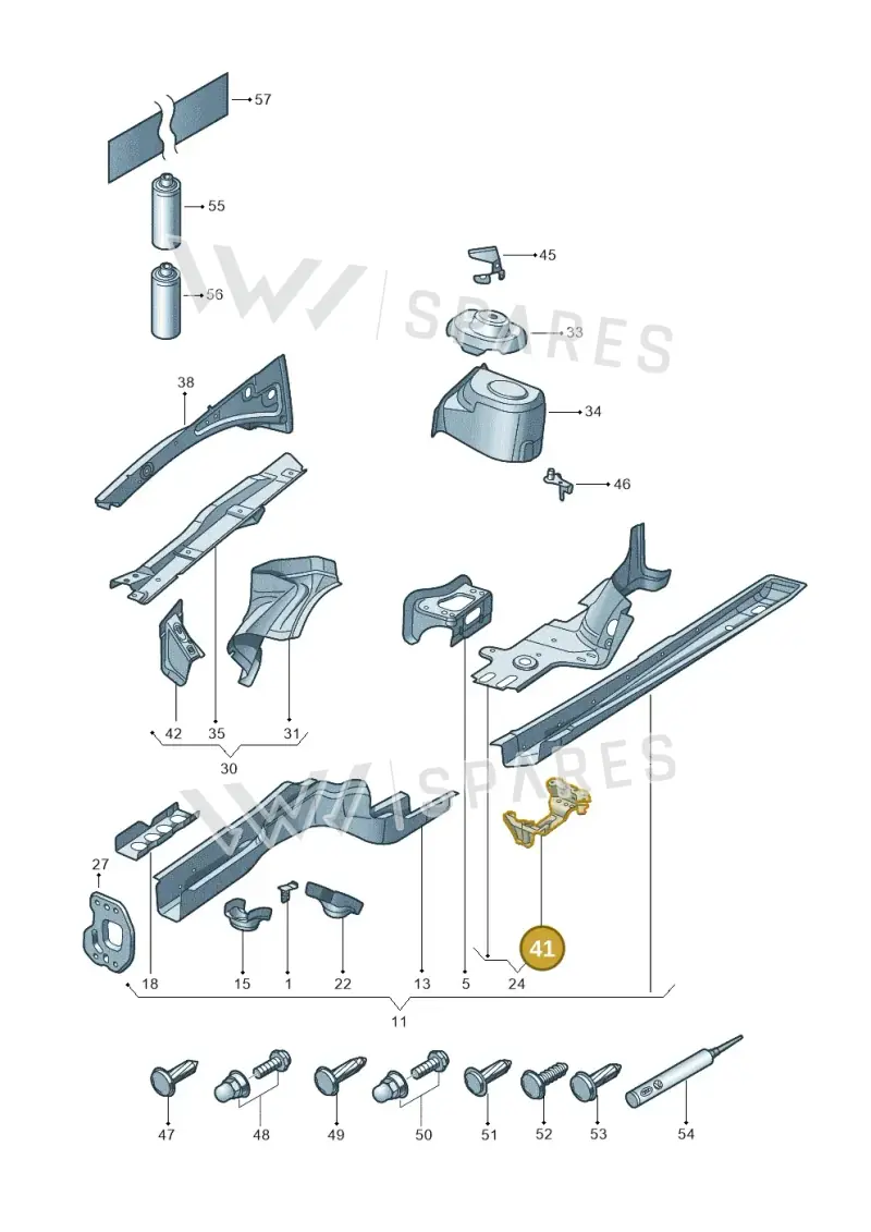 1K0810811 — Volkswagen Passat CC (2011-2016) diagram 460803000, position 41
