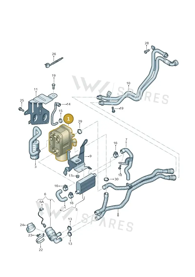 1K0815007BR — Volkswagen Tiguan 4Motion (2011-2018) diagram 634819700, position 1