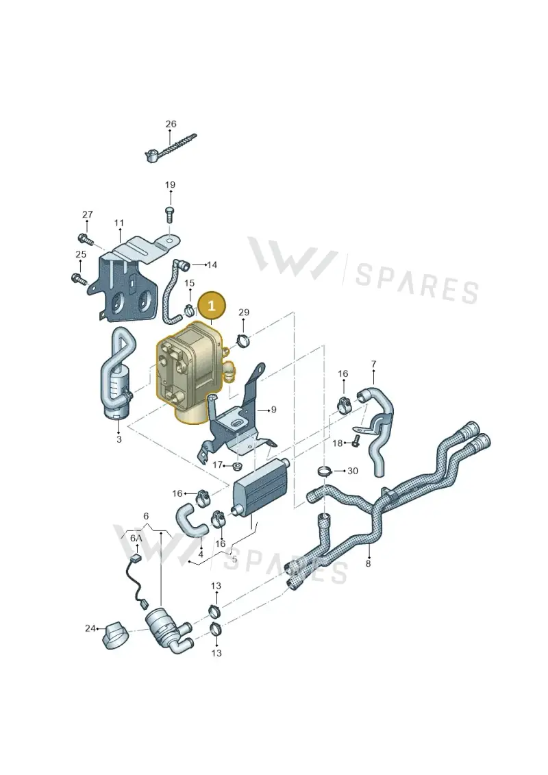 1K0815007CN — Volkswagen Sharan BlueMotion (2015-2022) diagram 863819700, position 1