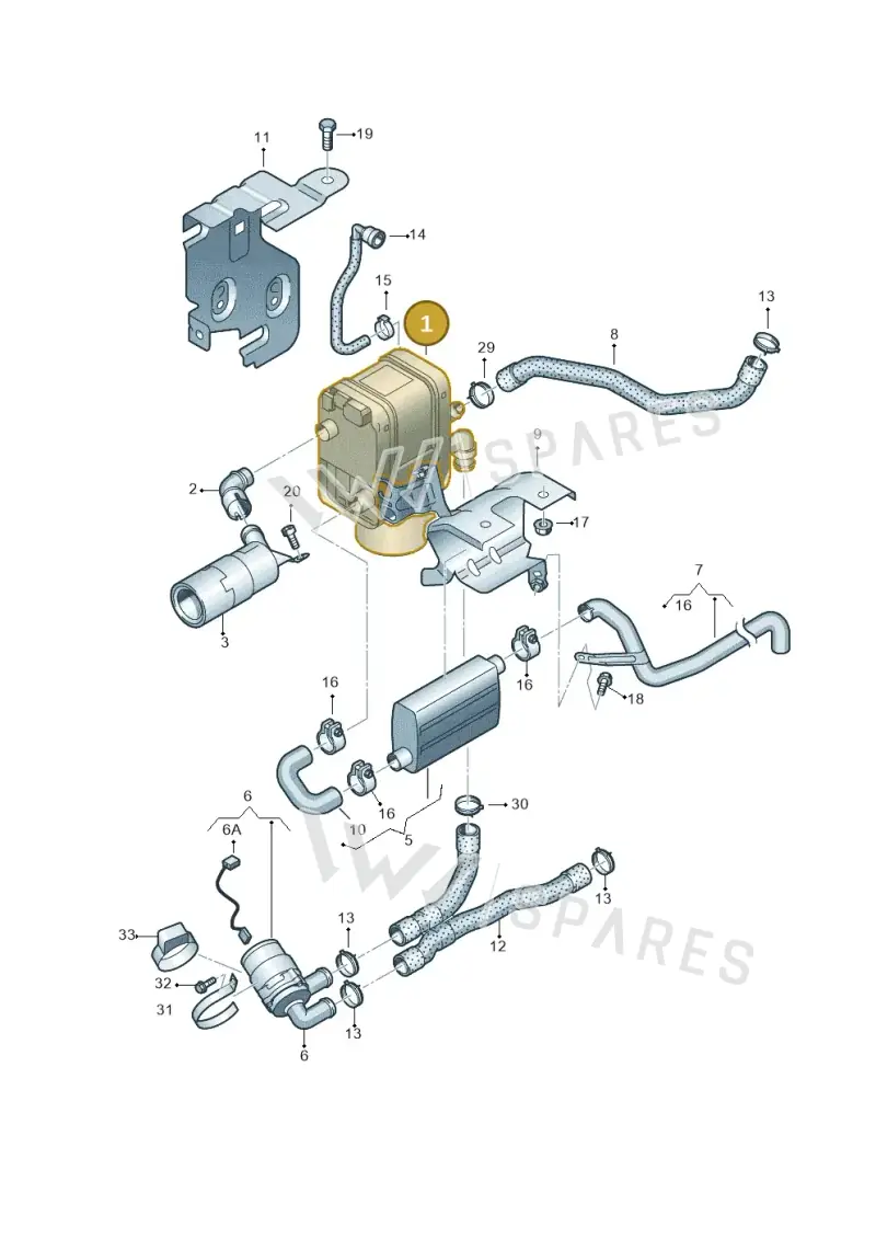 1K0815071AH — Volkswagen Caddy Maxi Kombi (2010-2015) diagram 690819700, position 1
