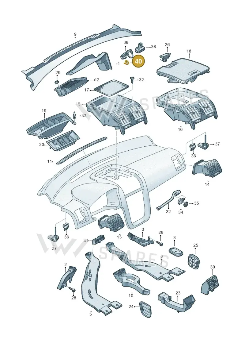 1K0819139 — Volkswagen JETTA                  06> (2006-) diagram 420819300, position 40