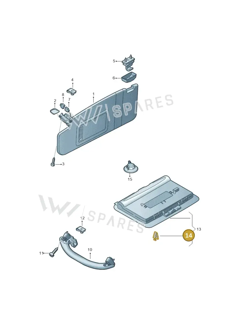 1K0819139 — Audi A8 (2013-2018) diagram 771857500, position 14