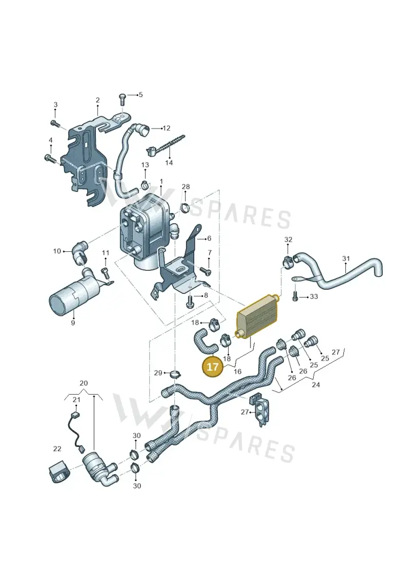 1K0819178C — Volkswagen Caddy kombi (2015-2020) diagram 866819700, position 17