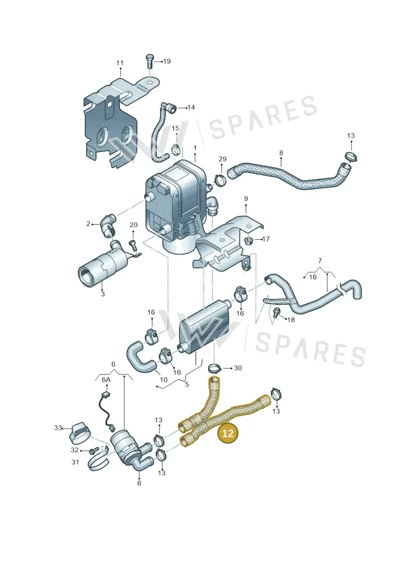 1K0819350K — Volkswagen Caddy Maxi Kombi (2010-2015) diagram 690819700, position 12