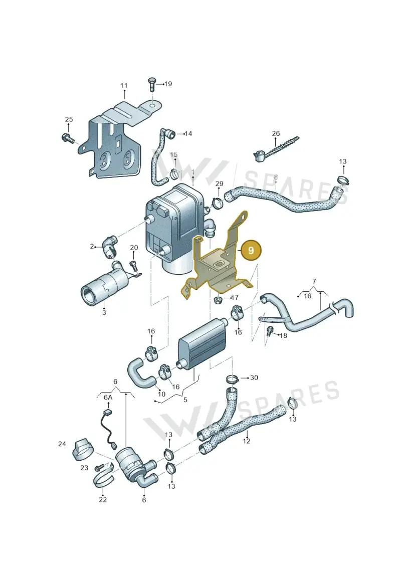 1K0819471AC — Volkswagen Golf Cabriolet (2011-2016) diagram 649819700, position 9