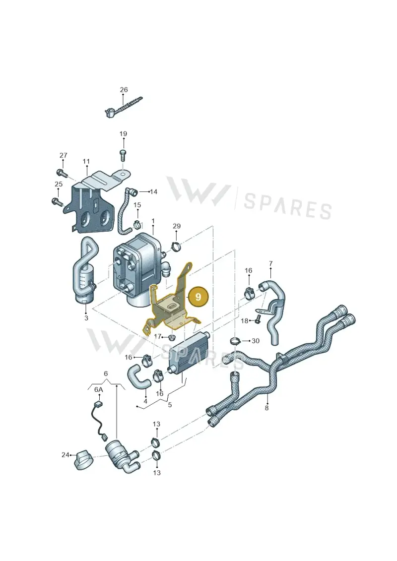 1K0819471AE — Volkswagen Sharan BlueMotion (2015-2022) diagram 863819700, position 9