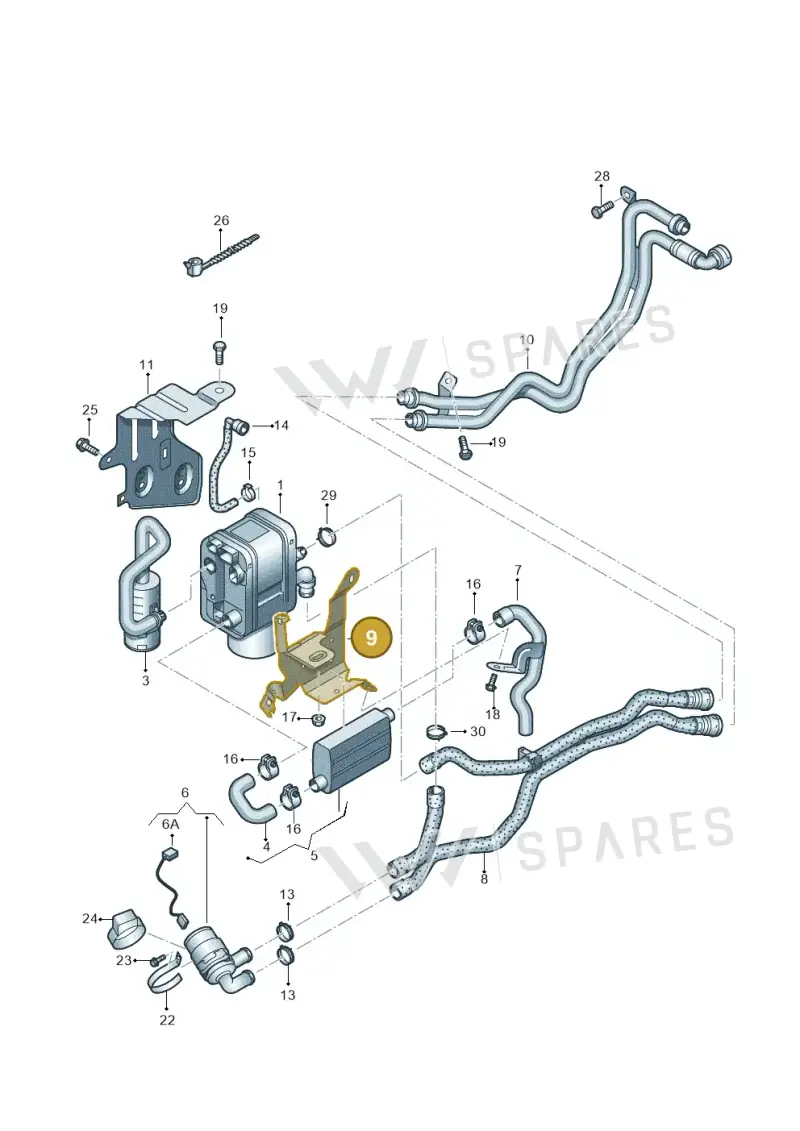 1K0819471J — Volkswagen TIGUAN                 08> (2007-) diagram 634819700, position 9