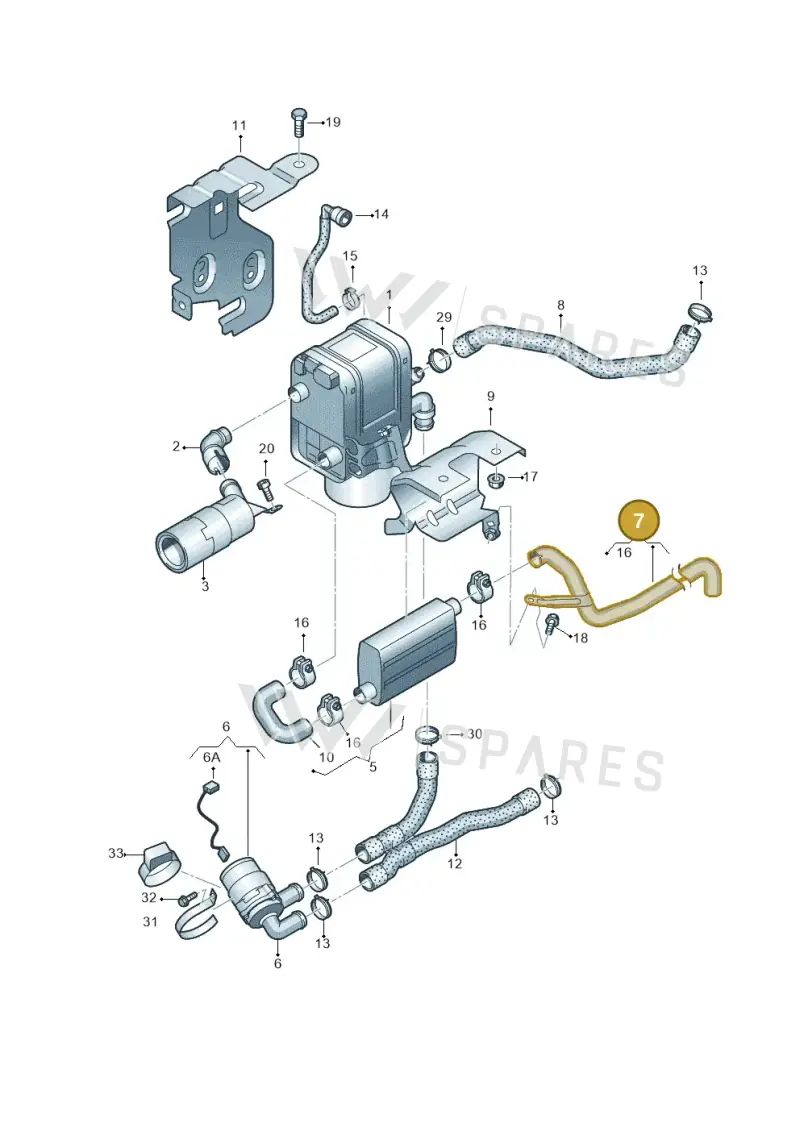 1K0819508R — Volkswagen Caddy Maxi Kombi (2010-2015) diagram 690819700, position 7