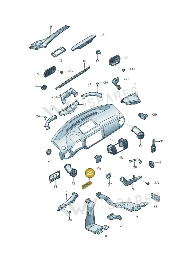 1K0819663 — Volkswagen Beetle (2016-2019) diagram 715819300, position 25