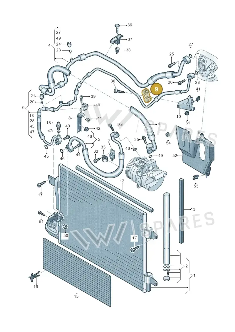 1K0820055A — Volkswagen Jetta 2.0 (2015-2015) diagram 409260410, position 9