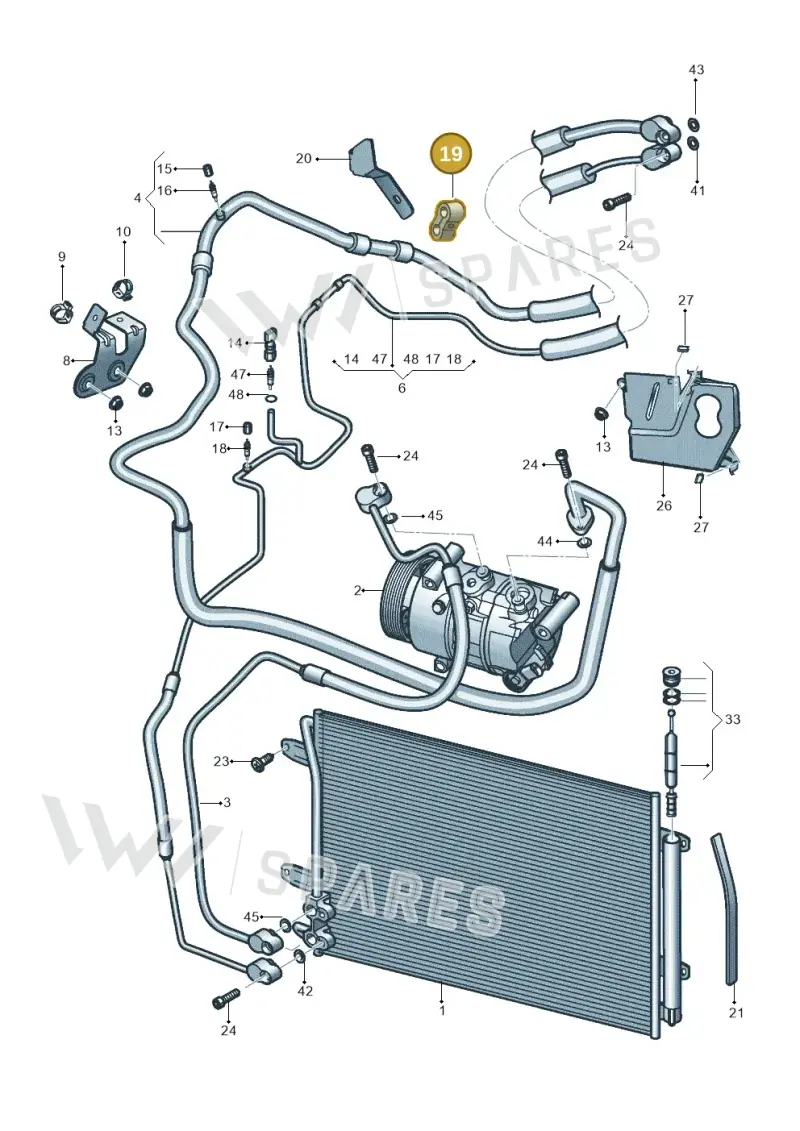 1K0820055A — Volkswagen New Passat (2011-2019) diagram 714260410, position 19