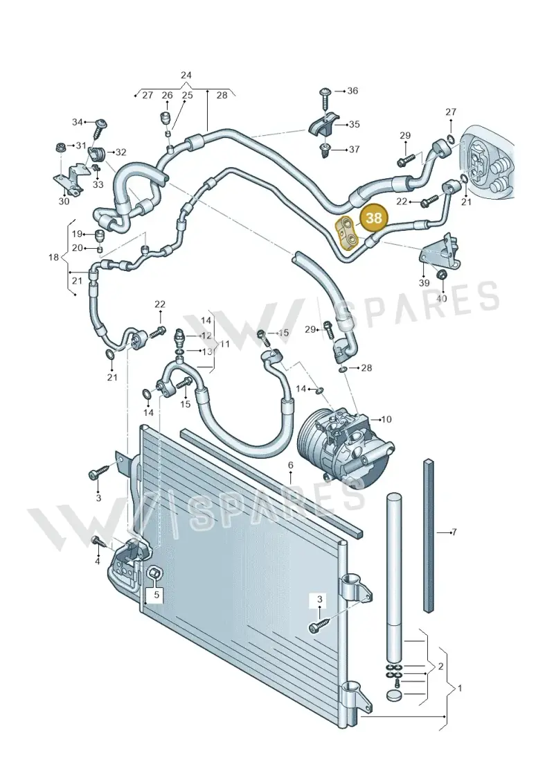 1K0820055A — Volkswagen Caddy kombi (2015-2020) diagram 866260400, position 38